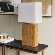Square Ceramic Lamp Terracotta with Shade 